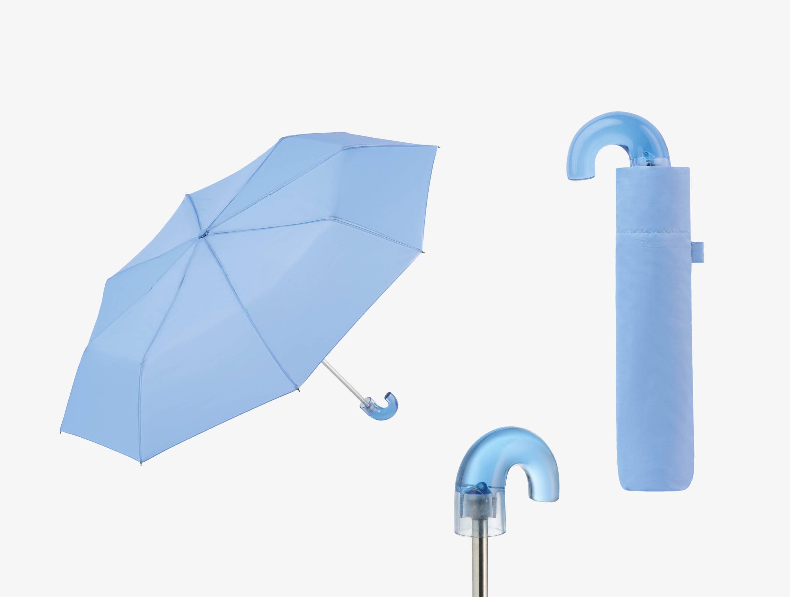 Mkr International - Wholesale Umbrella - Women's - Nautic Women's Folding Umbrella | Transparent Curved Handle1