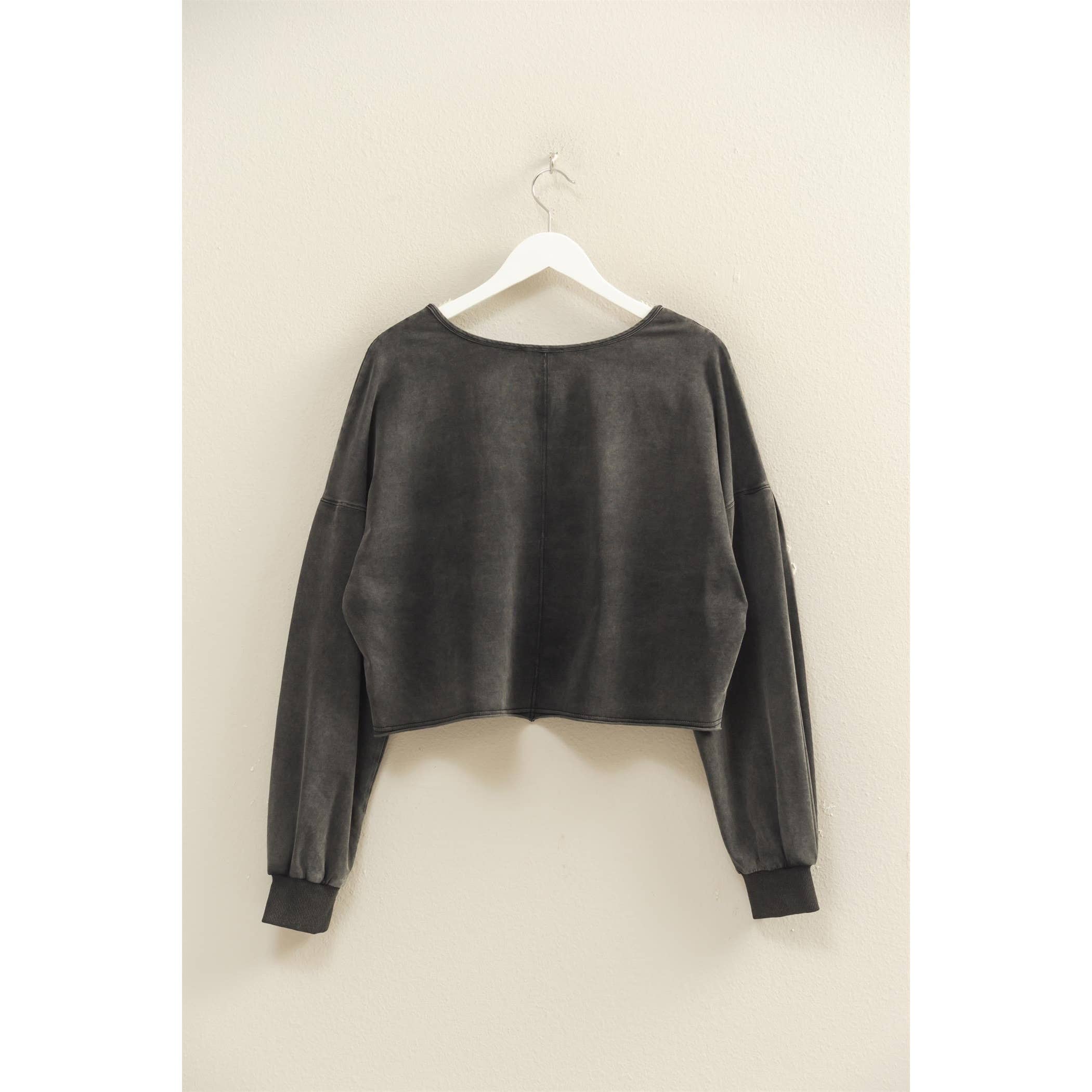 HYFVE - Wholesale Knit Top - Women's - Mineral Washed Casual Long-Sleeve Top2