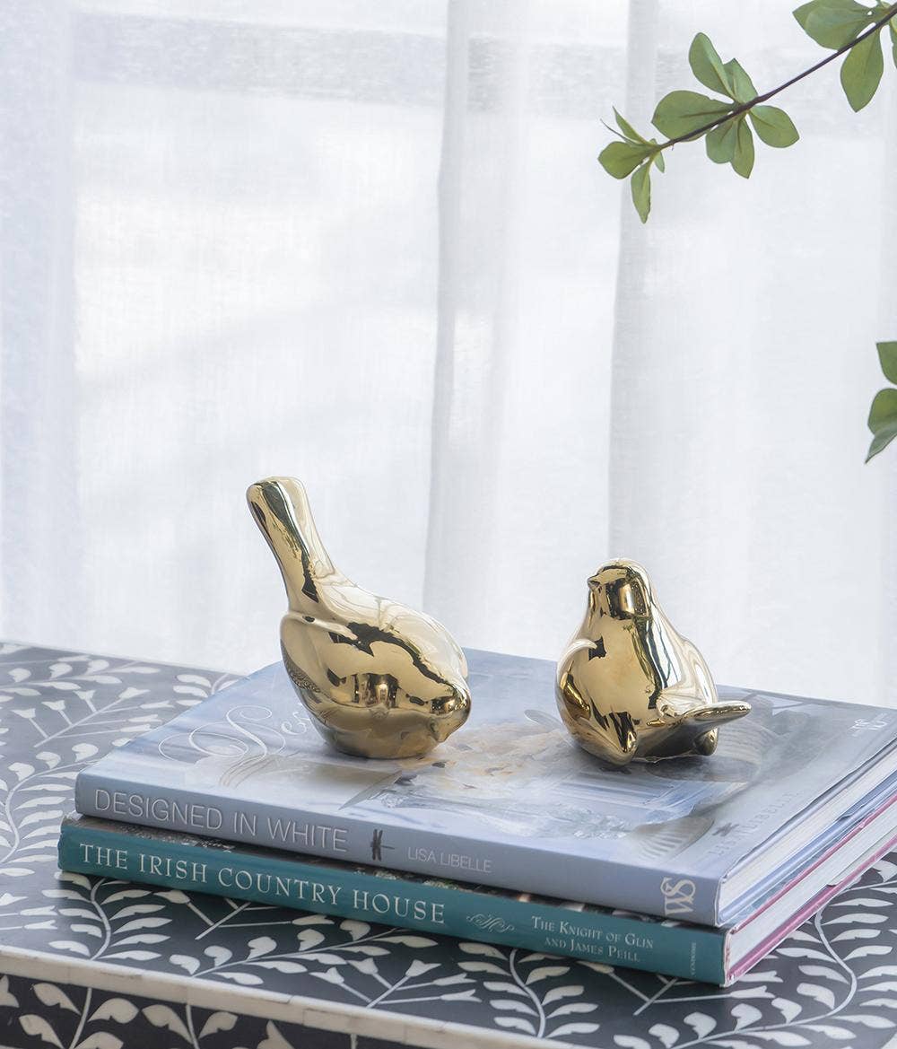 A&B Home Group Inc. - Wholesale Decorative Figurine - S/2 Chirp Bird Accents,Gold6