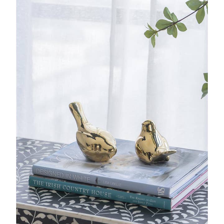A&B Home Group Inc. - Wholesale Decorative Figurine - S/2 Chirp Bird Accents,Gold6