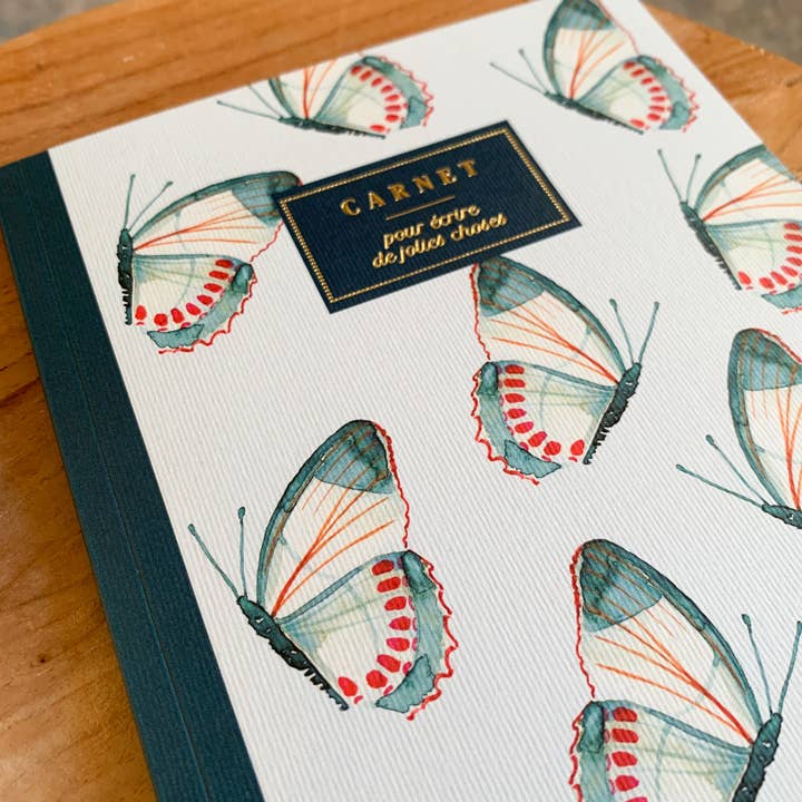 Bleu Coquille - Wholesale Notebook - Stationery Notebook A5 - Papillons 🦋