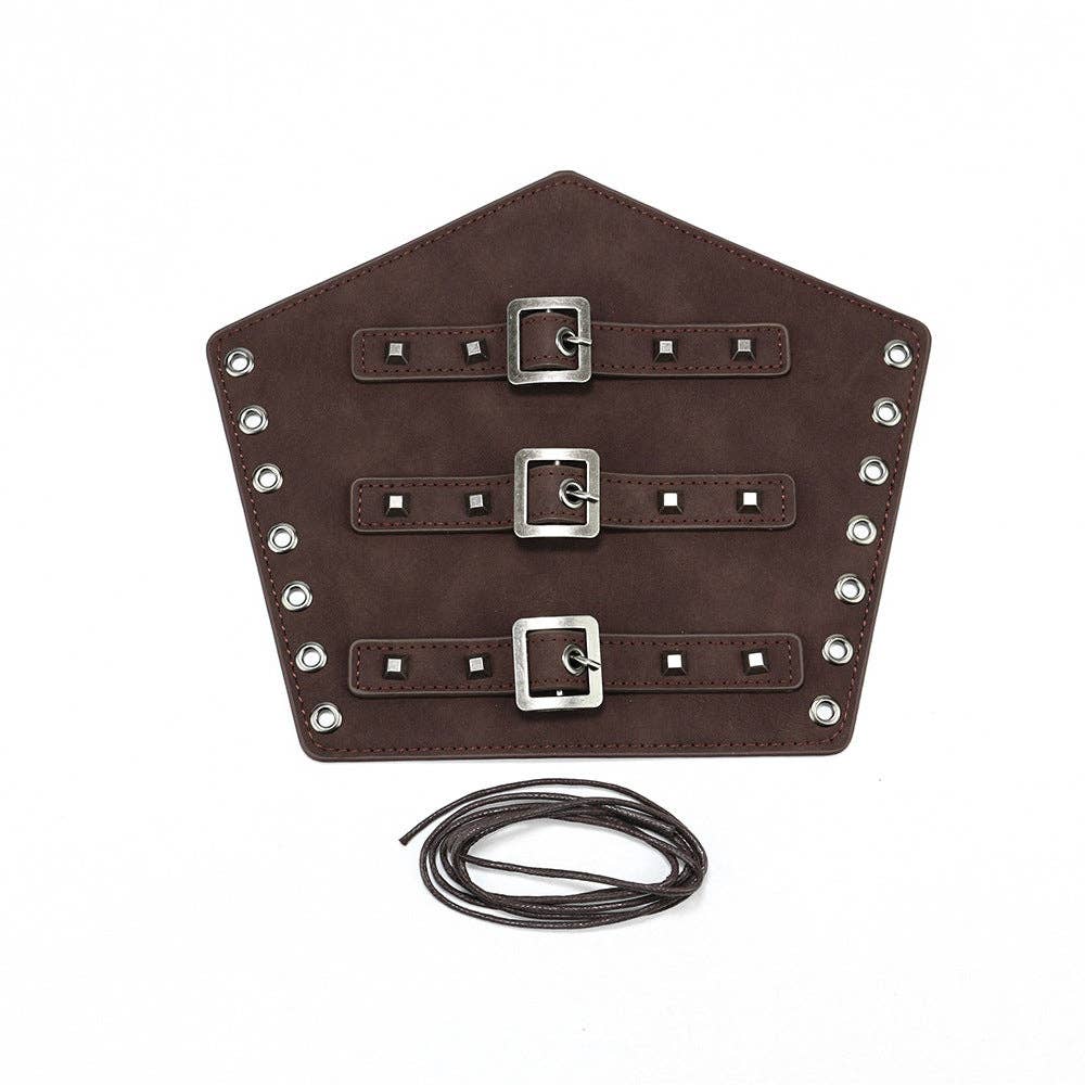 SALINA TRADING INC - Wholesale Costume – Women's - Medieval Leather Wrist Cuffs Retro Punk Arm Guards Festival Costume Accessories15