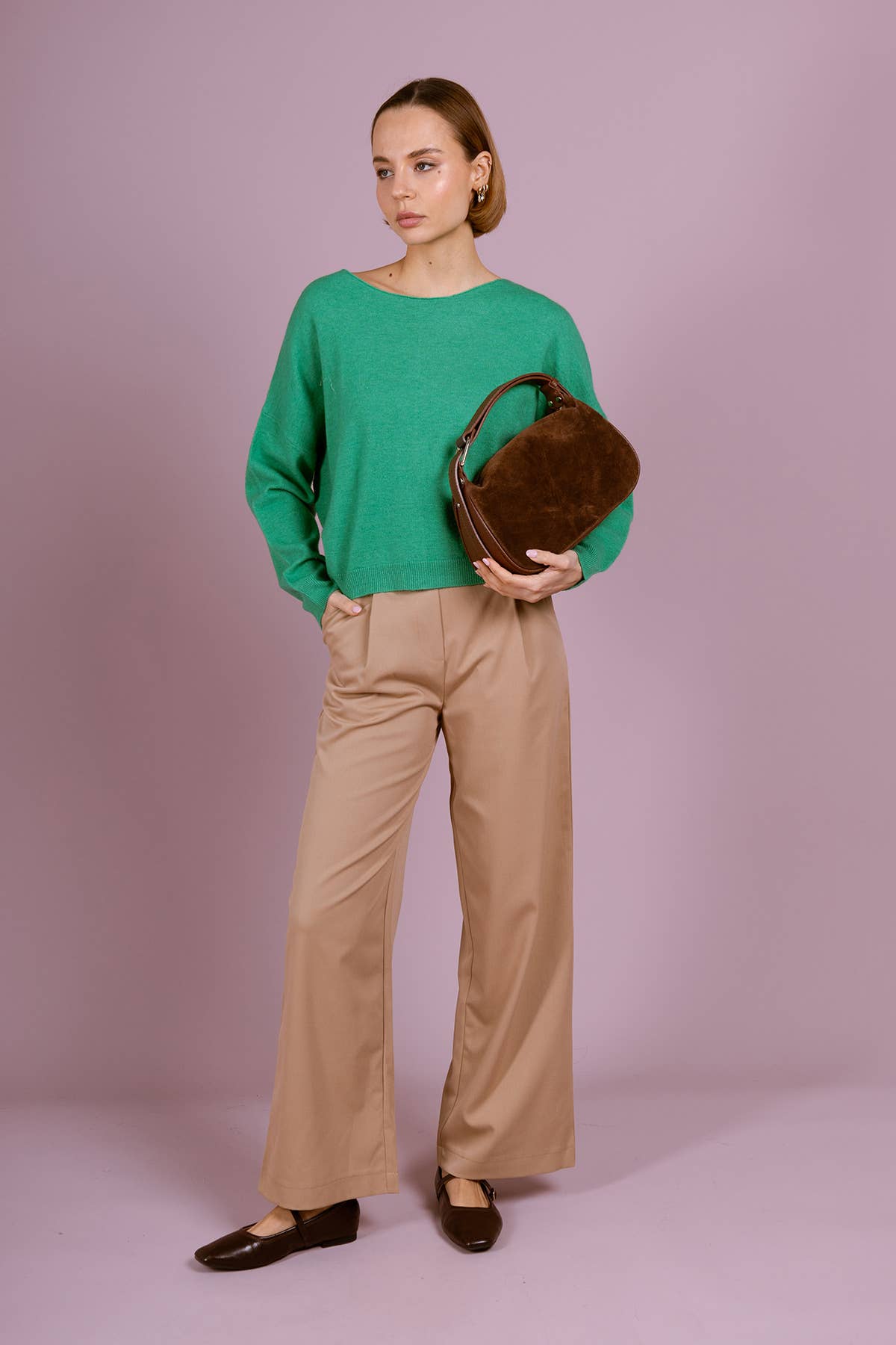 Cherry Paris - Wholesale Top Handle Bag - Women's - AMICIE SUEDE Bag - 415923