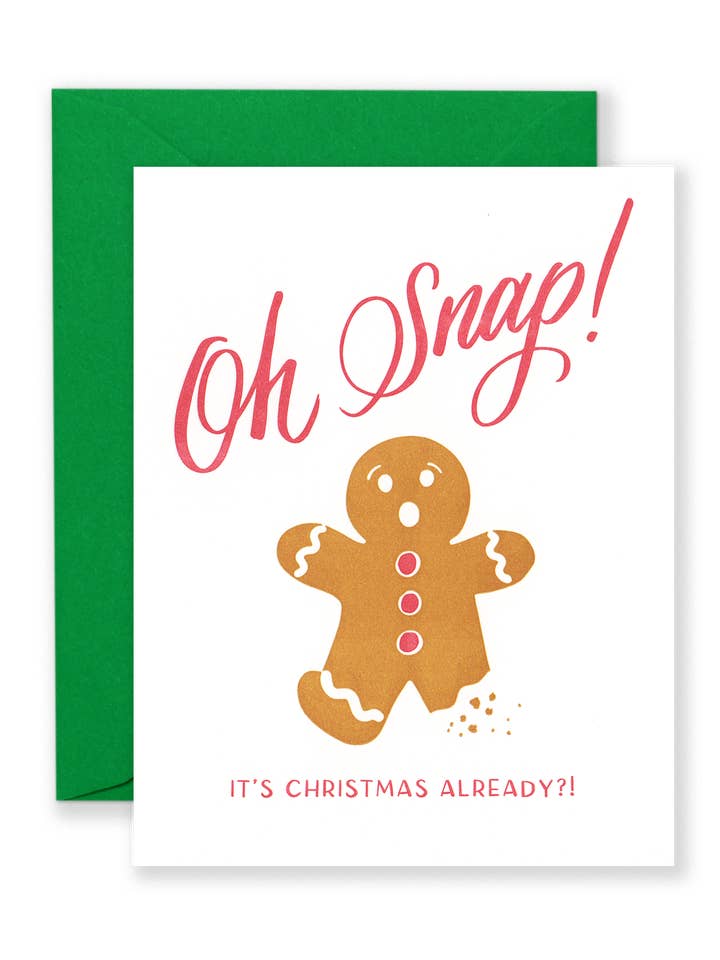 Oh Snap! It's Christmas Greeting Card for wholesale by Lionheart Prints