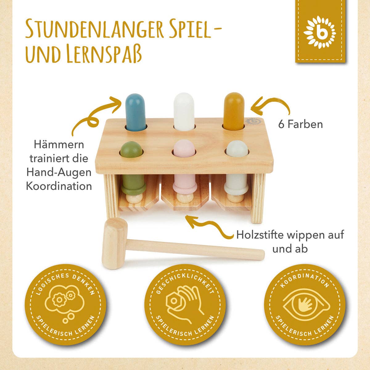 Bieco Spielwaren - Wholesale Wood Toy - Kids - Hammerbank FSC®5