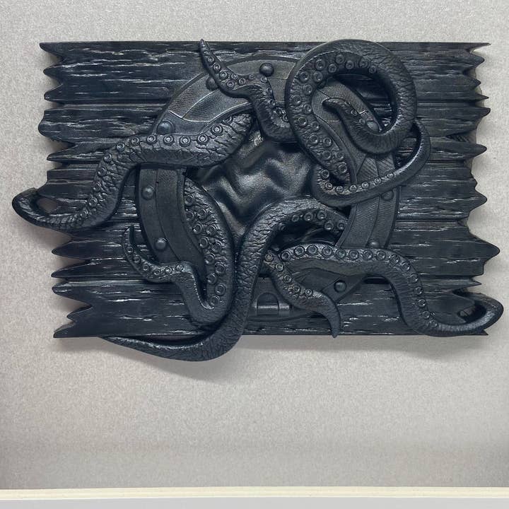 Oceana by Dreams in Driftwood - Wholesale Wall Accent - 3D Octopus and porthole in large Box frame | Scottish Gifts