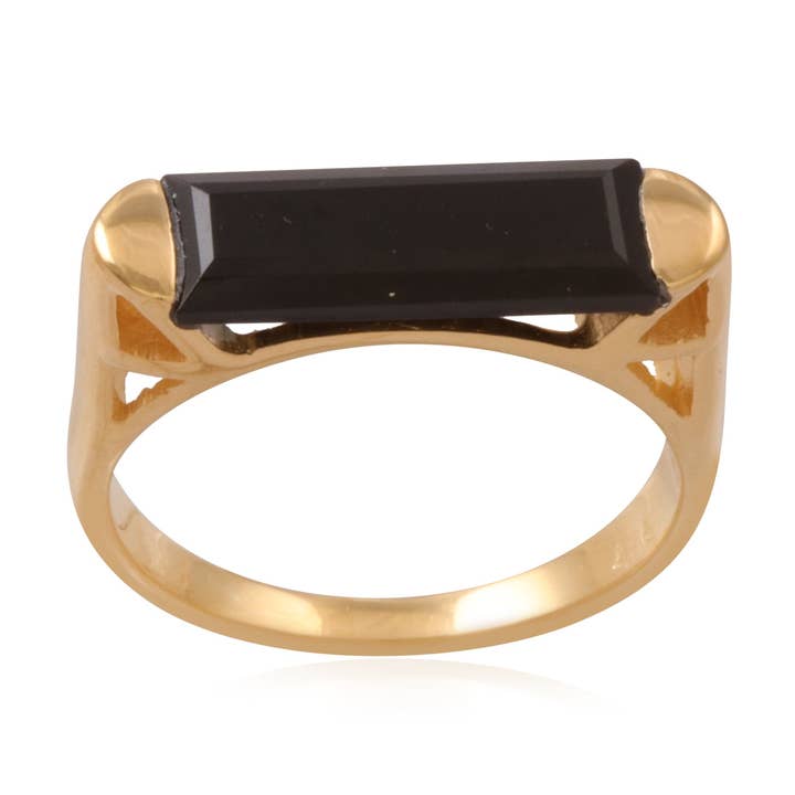Vama Couture | Juno-ring i sterlingsilver med svart onyx för wholesale av Vama Couture