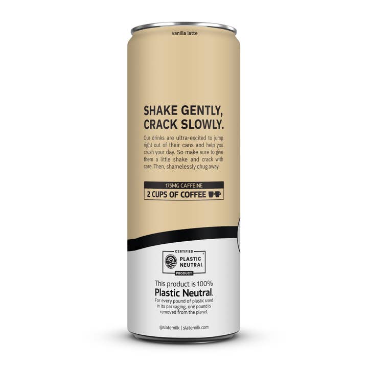 Slate Milk - Wholesale Iced Coffee/Cold Brew - Vanilla Latte