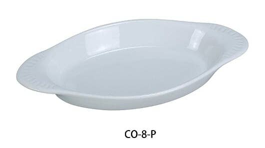 Yanco - Wholesale Dinner Plate - 8 1/2"X4 1/4"X1 1/8" WELSH RABBIT OVAL SUPER WHTIE  8 OZ0