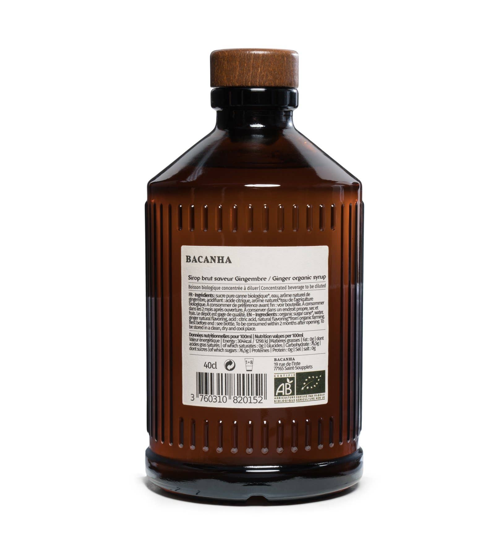 Bacanha - Wholesale Cocktail Mix/Syrup - Raw Ginger Syrup - Organic - 400ml - 13,5 fl. oz.1