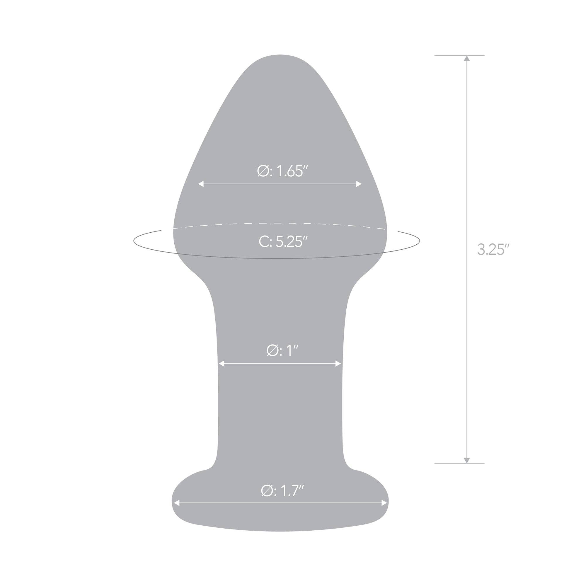 Lux Fetish Store - Wholesale Sex Toy - 3.5" Over Easy Butt Plug6