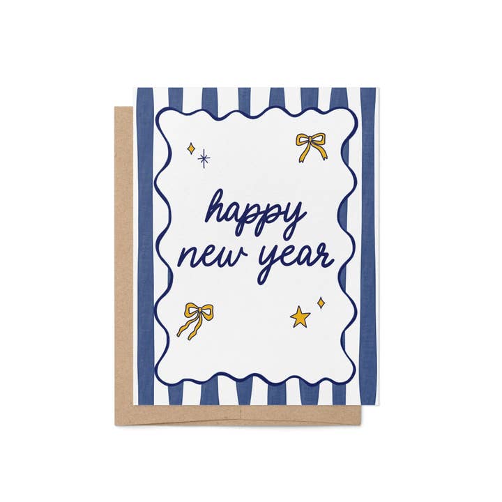 Biglietto di auguri Happy New Year per la vendita all'ingrosso da parte di MangoIllustrated