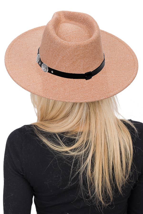 Cap Zone - Wholesale Fedora - Women's - Stagecoach Belt Pinch Crease Faux Wool Rancher Hat3