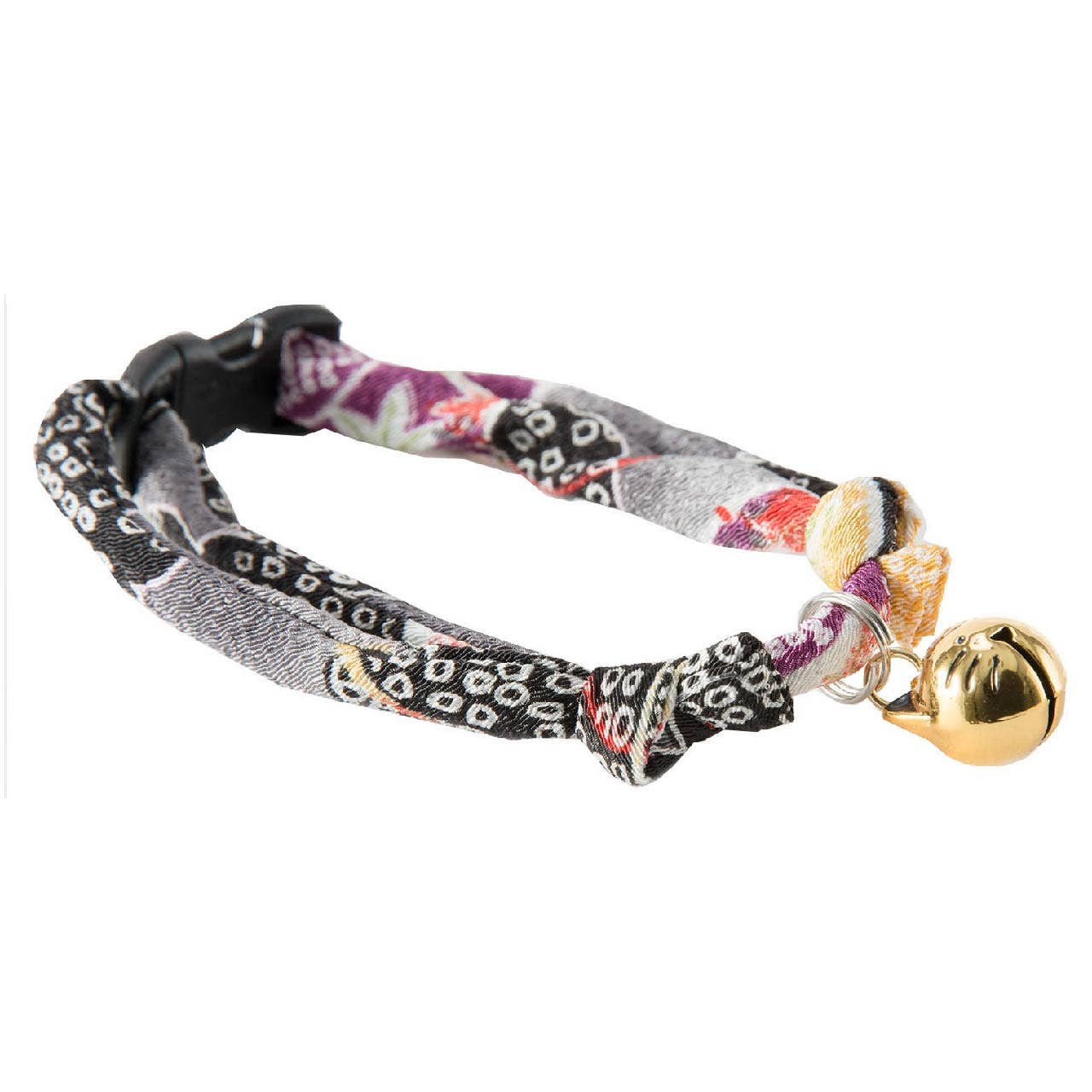 MOON-X USA, INC. - Wholesale Pet Collar - Cat - Chirimen Hanabi Fireworks Cat Collar (Gray)3