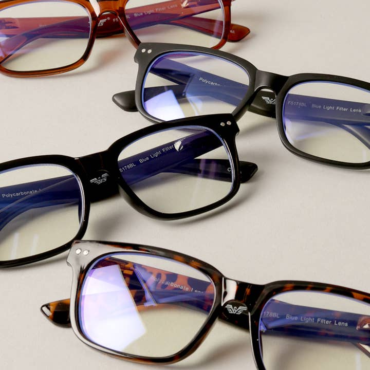 Unisex Blue Light Blocking Square Glasses for wholesale by Fashion City