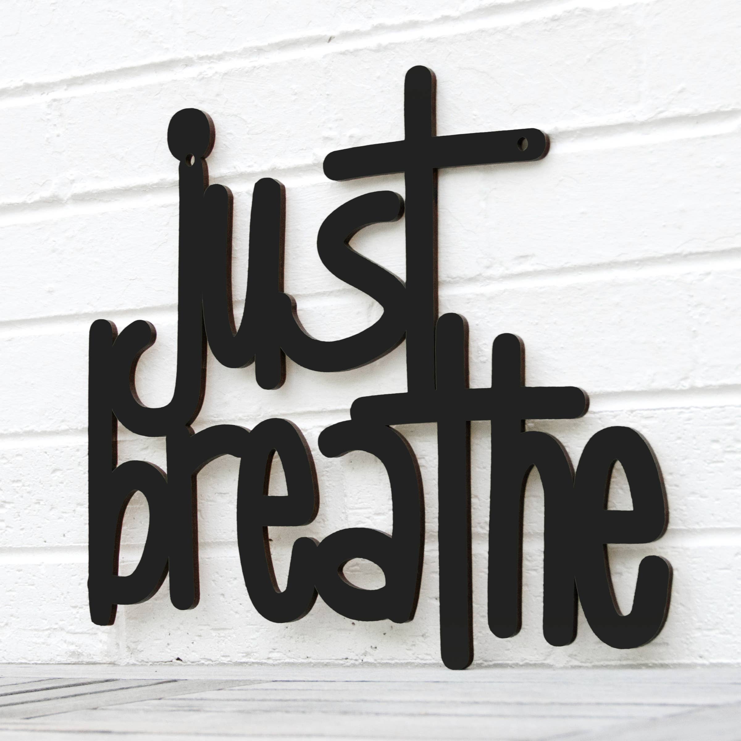 Spunky Fluff - Wholesale Wall Sign - Just Breathe, Inspirational Wood Wall Art Sign10