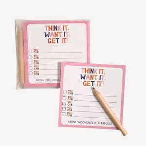 Wunderle GmbH - Wholesale Notepad - Think it, Do it,... Block Set – for your weekly goals and achievements5
