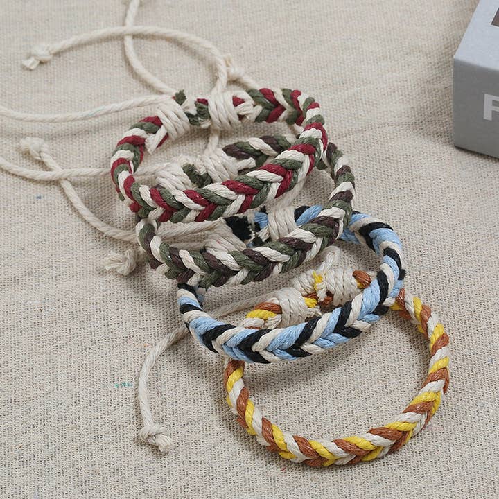 ACCITY - Wholesale Woven/Braided Bracelet - NEW COLOR HEMP ROPE COUPLE BRACELET_CWMM4457