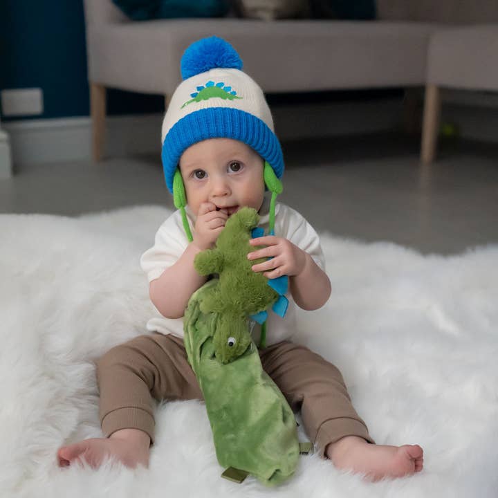 Ziggle Baby – wholesale Winter accessory set – kids – Dino Wooly Hat and Mittens4