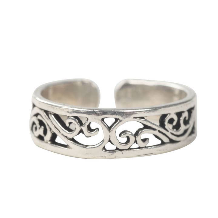 Silver Filigree Band Toe Ring for wholesale by Benjamin International
