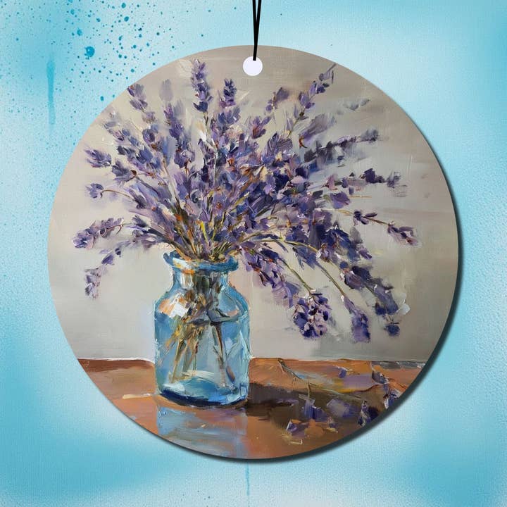 Lavendula – hängdekoration för bil, 70 mm för wholesale av frostedgrey