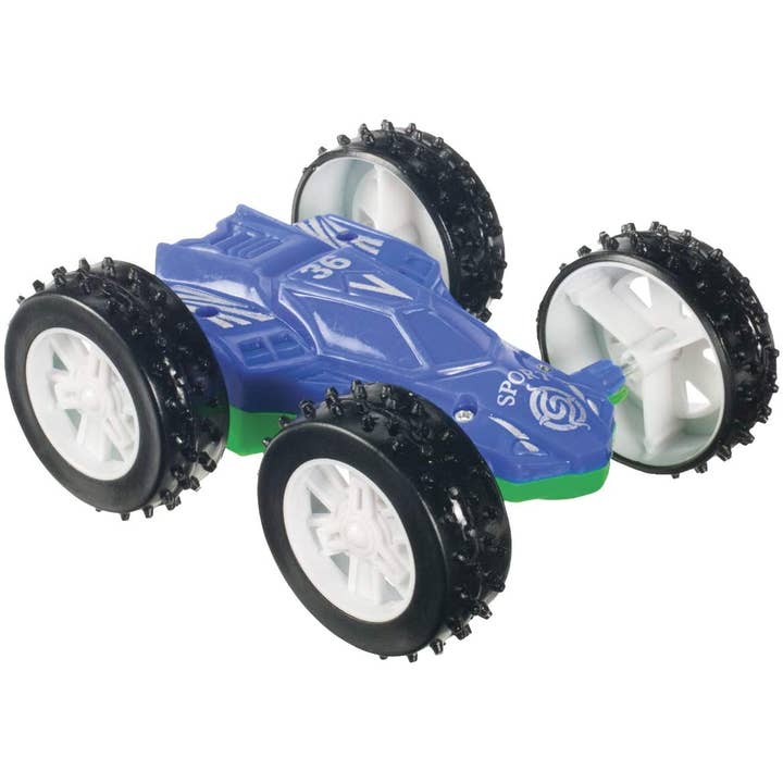 Toysmith - Wholesale Toy Car/Truck - Kids - Flip Car, Friction Pull-Back, Action Packed, Indoor/Outdoor