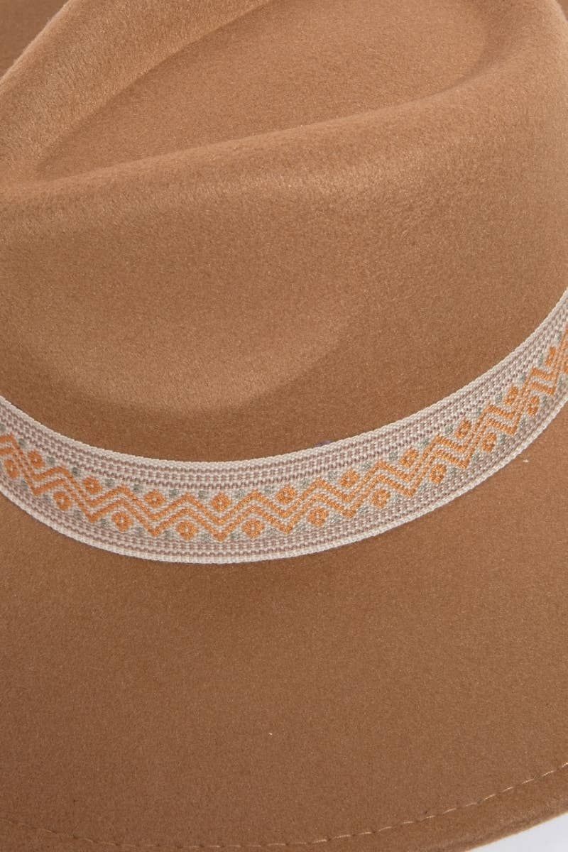 Anarchy Street - Vente Chapeau en feutre - femme - Chapeau de cowboy bohème occidental à lanières complexes4