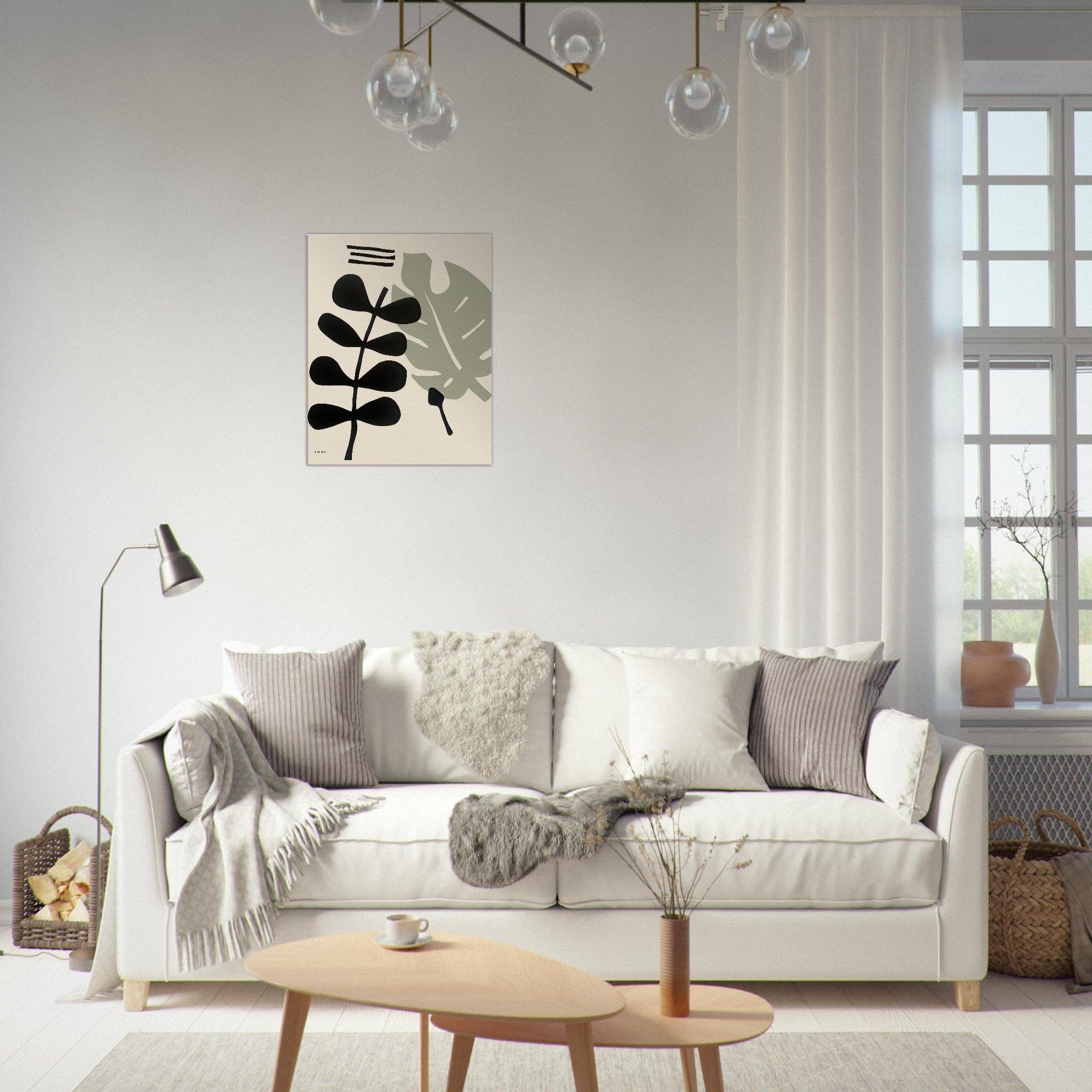 Creations Awol – Engroshandel Kunsttryk – Tropisk plantekunst med grafiske blade: Lærredskunsttryk6