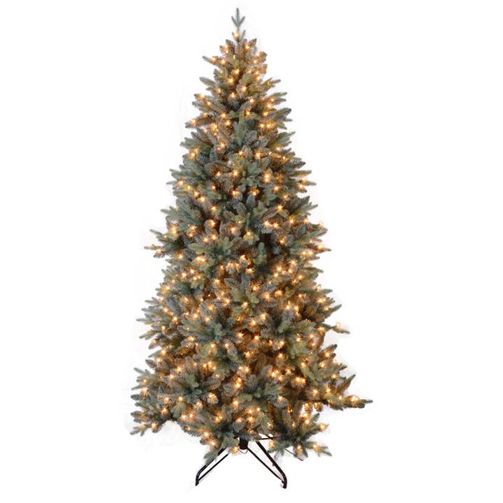 Santa’s Workshop Inc. - Wholesale Artificial Christmas Tree - 7.5' Blue Spruce PE Tree 650 UL Lights