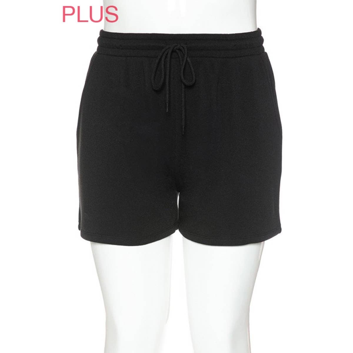 UP CLOTHING - Wholesale Shorts - Women's - PLUS FLEECE SWEATSHORTS WITH SIDE POCKETS5