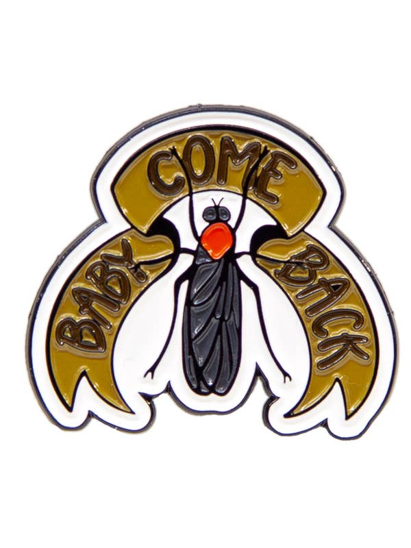 Baby Come Back Enamel Pin for wholesale by Freehand Goods
