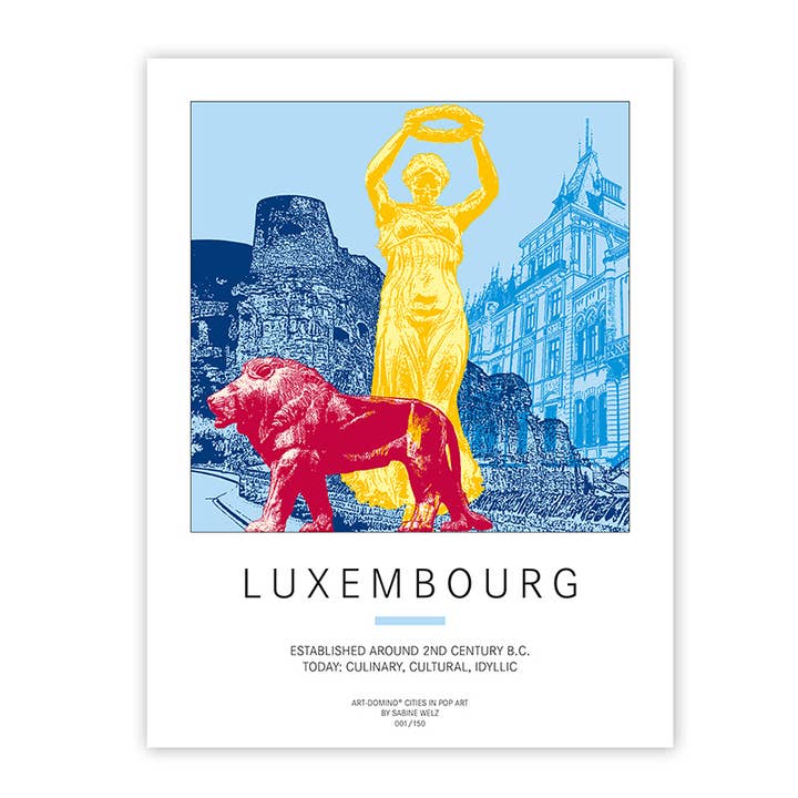 Plakat - Luxembourg por atacado de ART-DOMINO® CITIES IN POP ART