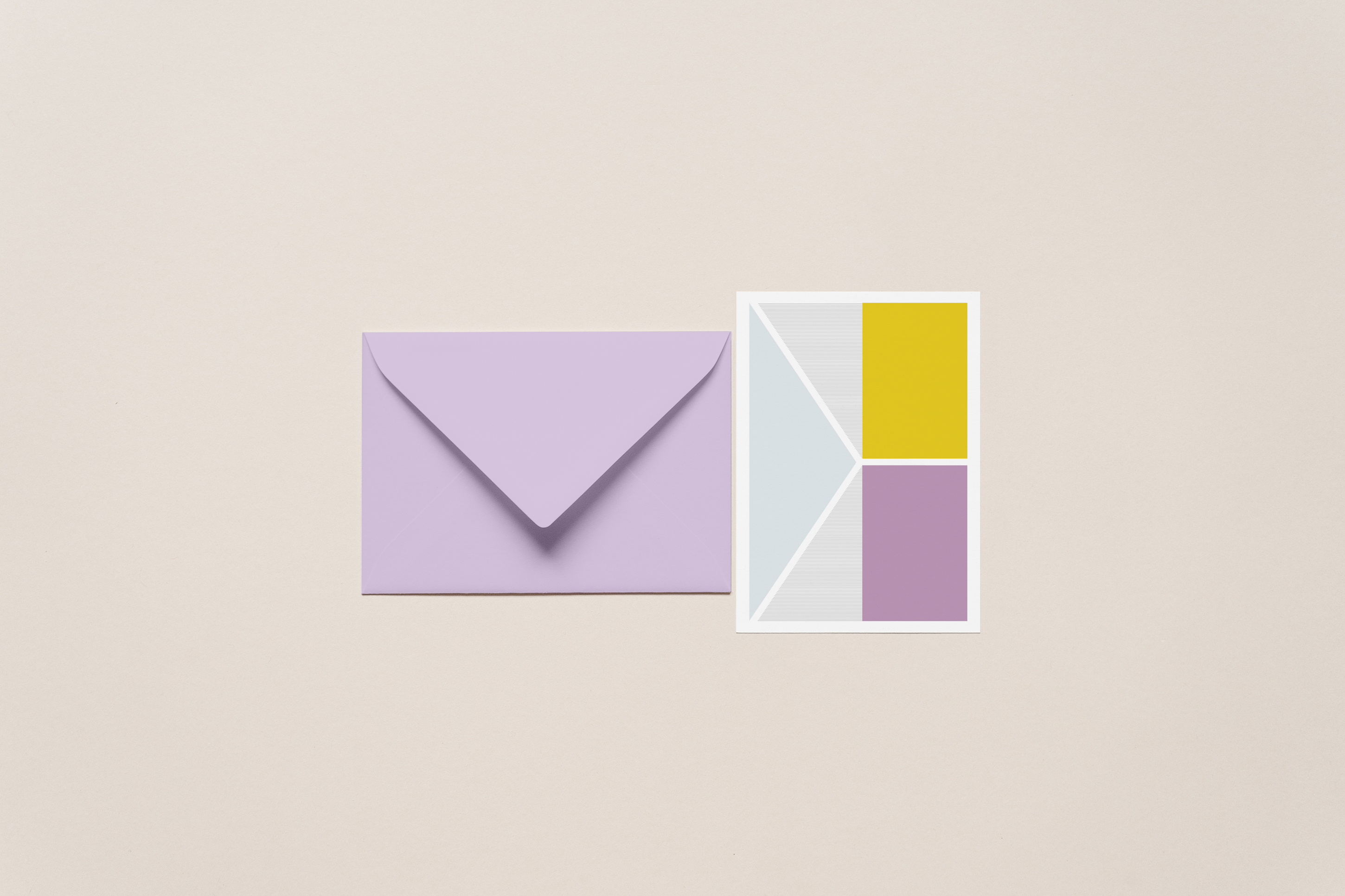 Karte Design Berlin - Wholesale Everyday Greeting Card - Everyday Card & Envelope – “Daydreaming No. 2” (Multi-Coloured Blocks) 1