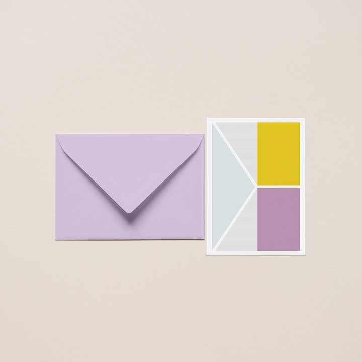 Everyday Card & Envelope – “Daydreaming No. 2” (Multi-Coloured Blocks) for wholesale by Karte Design Berlin