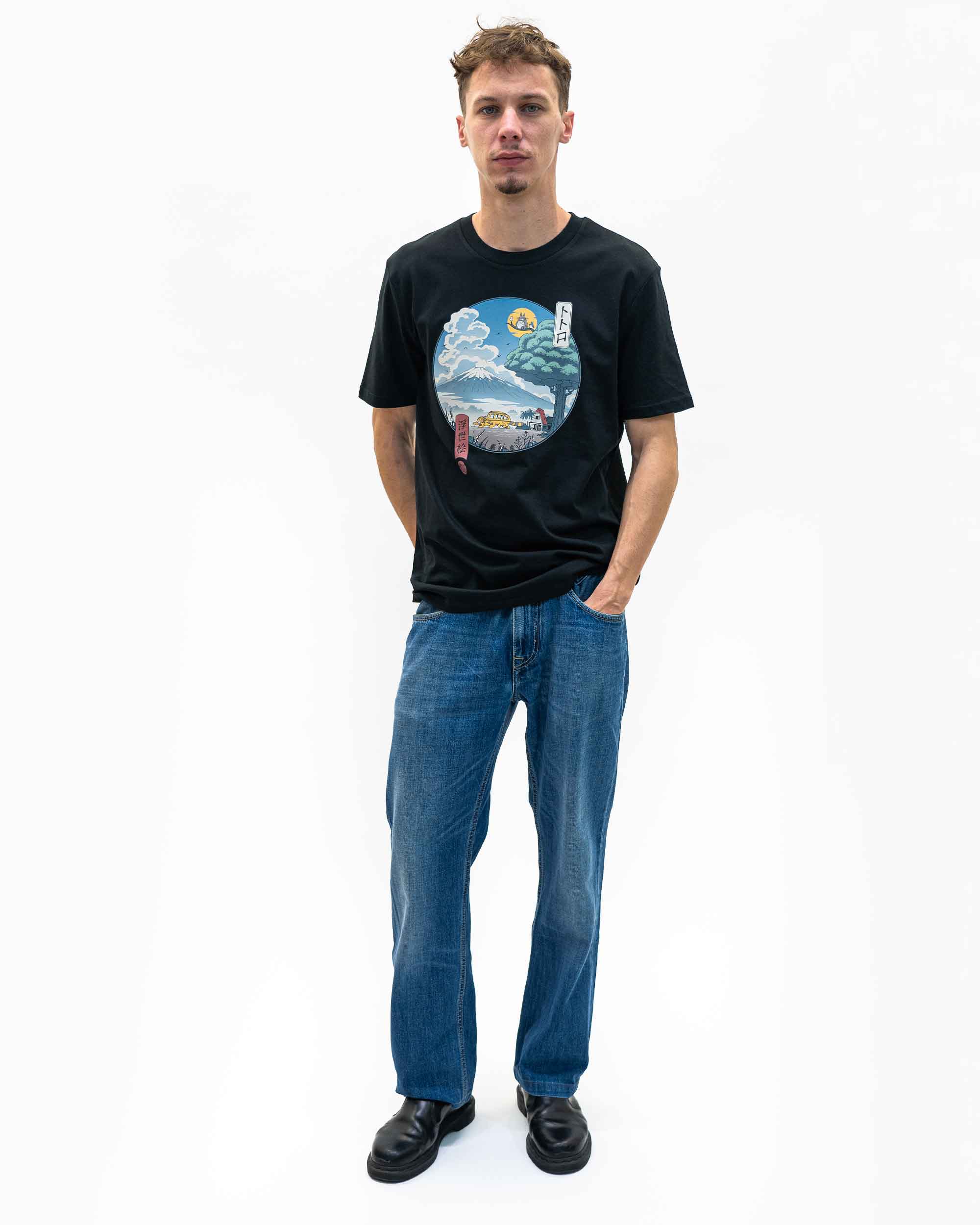 Grafitee - Wholesale Screen Printed T-Shirt - Unisex - Totoro Ukiyo-e T-shirt - Totoro graphic tee3