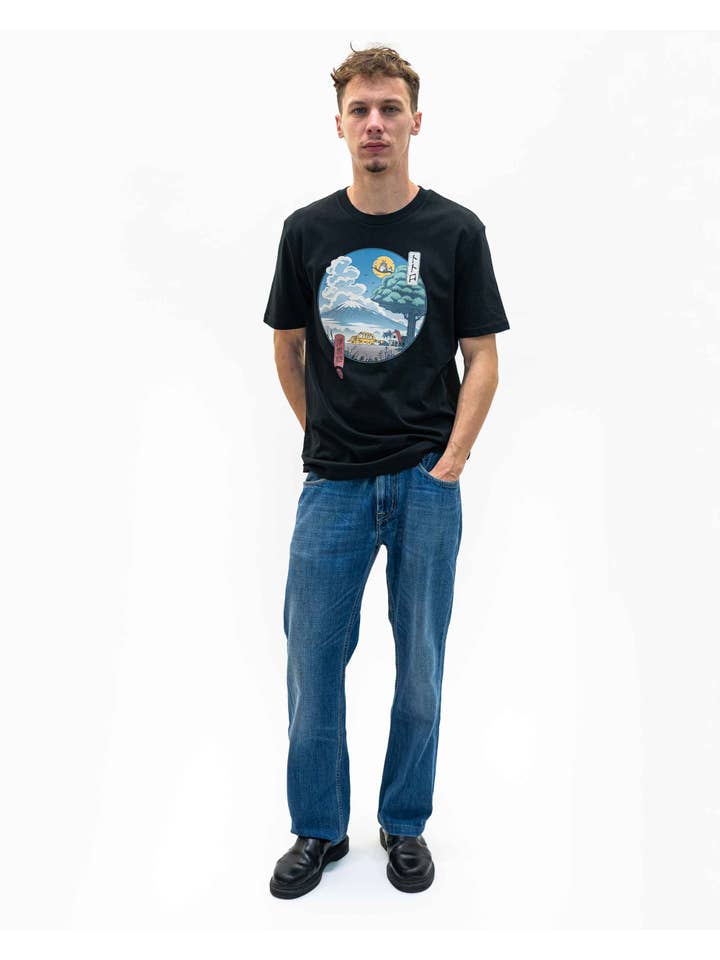 Grafitee - Wholesale Screen Printed T-Shirt - Unisex - Totoro Ukiyo-e T-shirt - Totoro graphic tee3