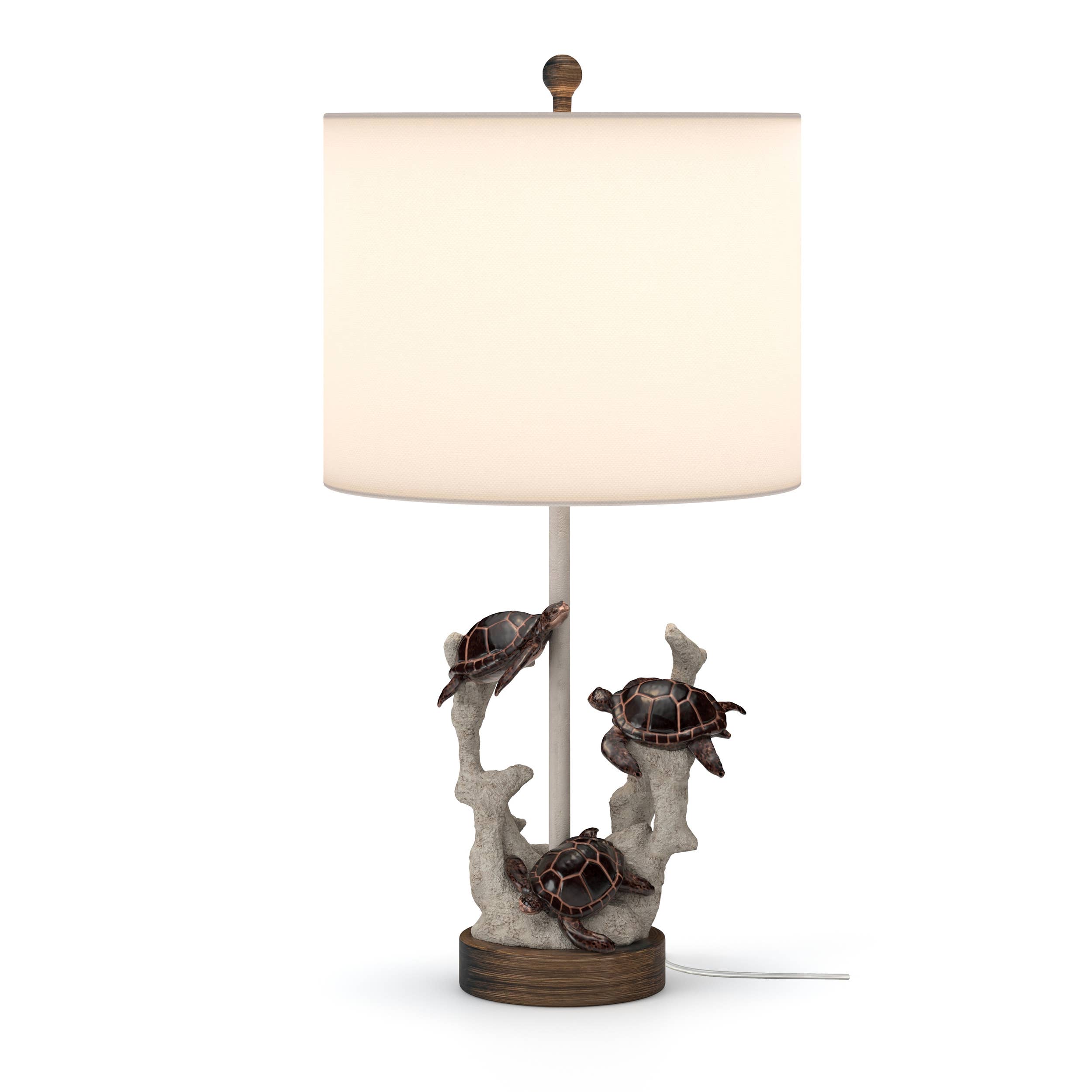 Natural 27'' Coastal Turtle Table Lamps, 3-Way Switch, Set Of 2 for wholesale on Faire6