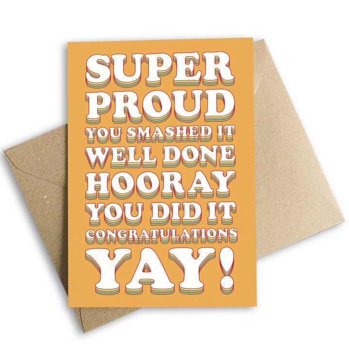 Glückwunschkarte Super für den Großhandel von Cloud Cuckoo Design