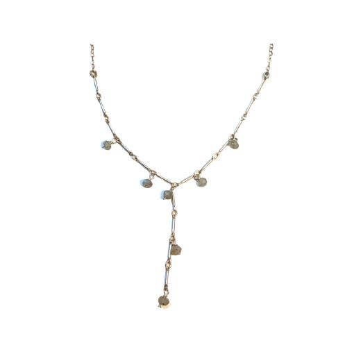 Labradorite and Silver Venus Y Necklace for wholesale by Dana Blair Designs