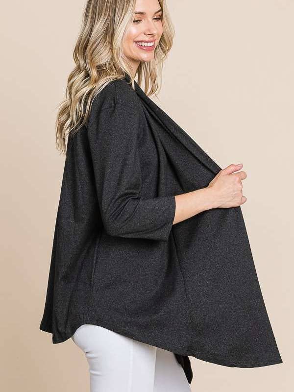 Culture Code - Wholesale Cardigan - Women's - CJT1086Q - DRAPE CARDIGAN TOP12