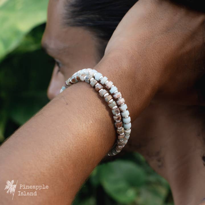 Pineapple Island - Wholesale Beaded Bracelet - Ubud Natural Stone Beaded Bracelet, by Pineapple Island