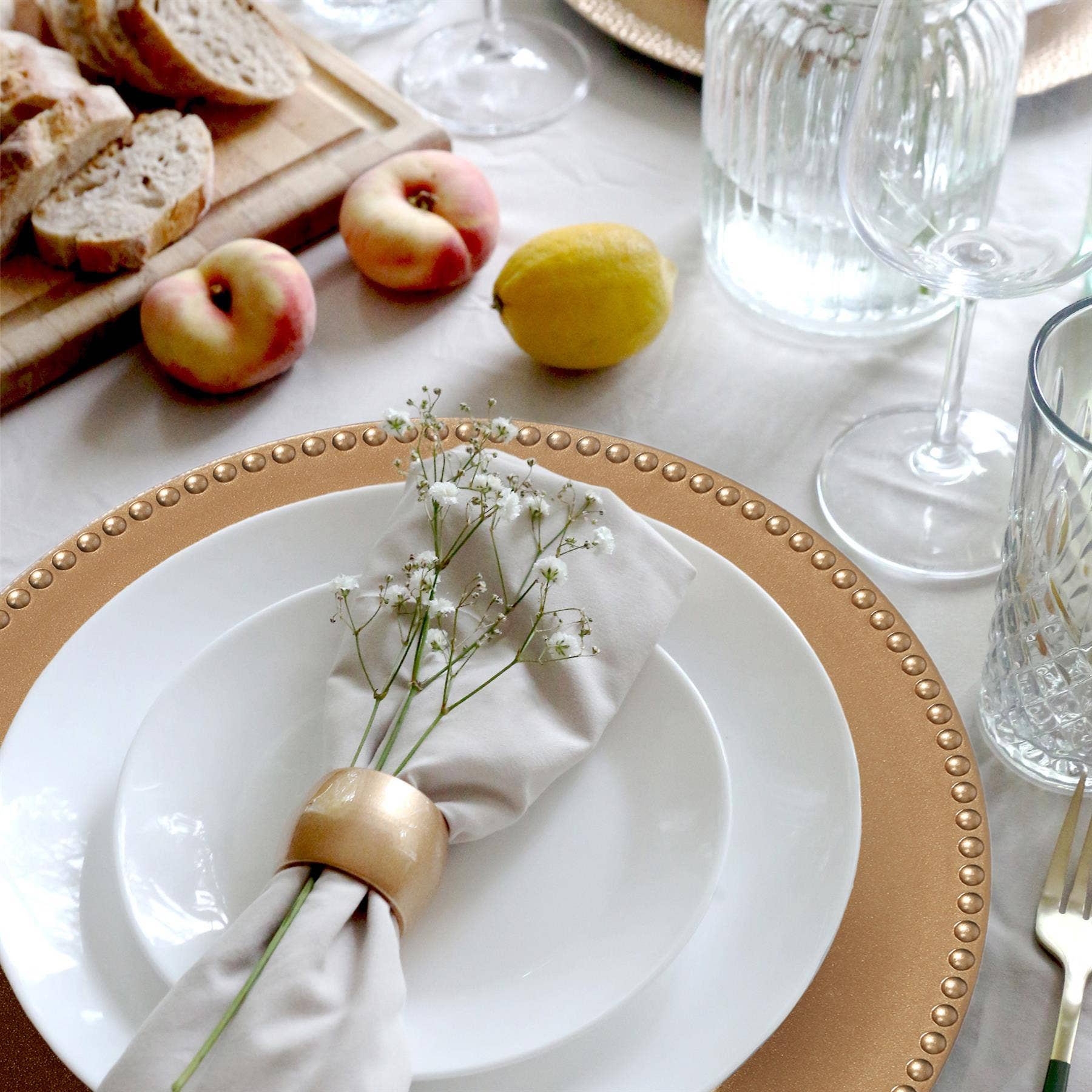 Rinkit Ltd - Wholesale Charger Plate - Round Beaded Charger Plate - 33cm1