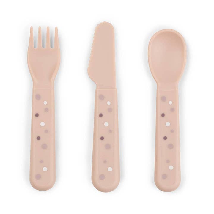 Foodie Cutlery Set Happy Dots Powder for wholesale by Done by Deer