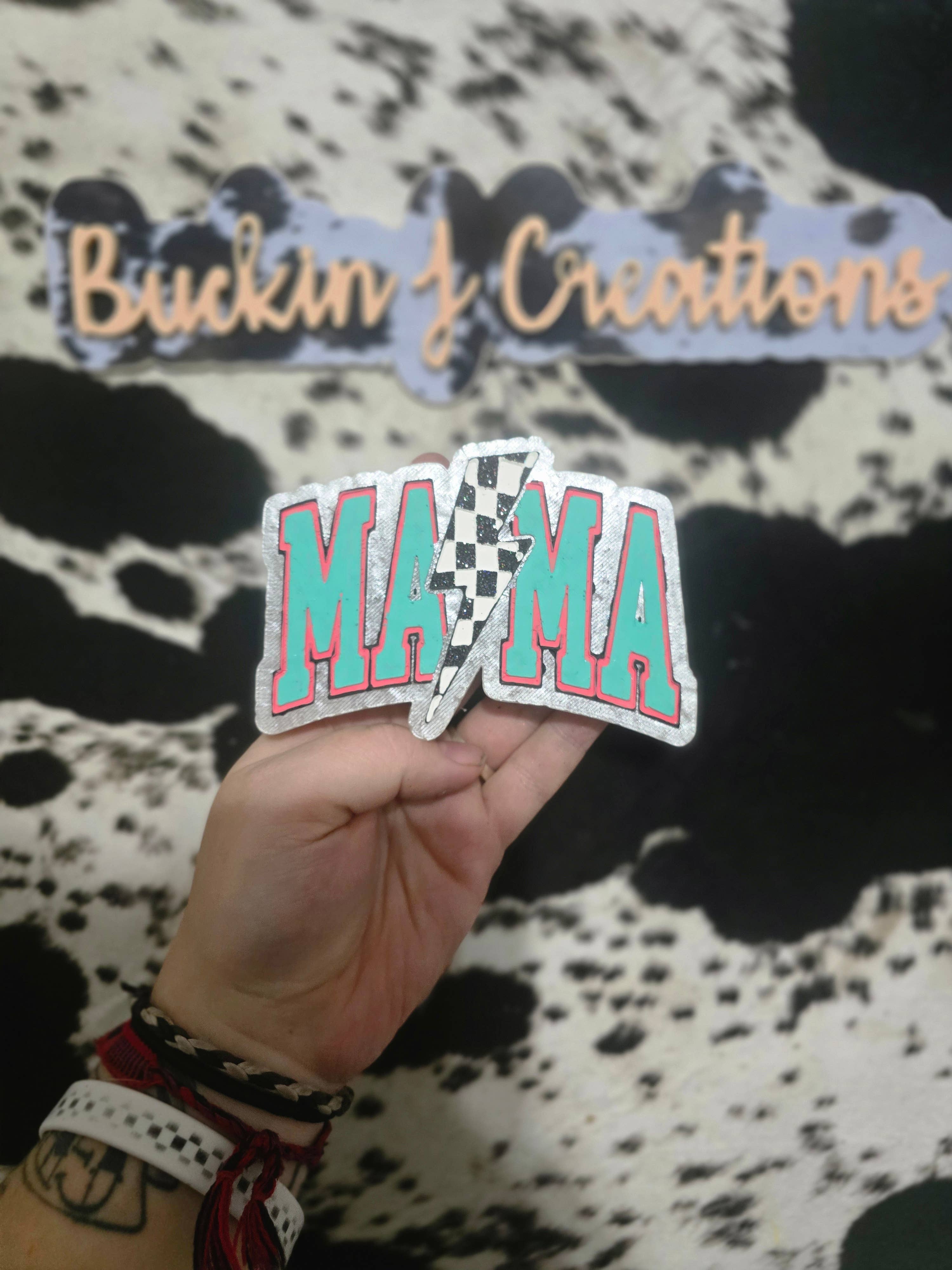 Buckin J Creations - Venta al por mayor Ambientador de coche - Mujer - Ambientador de coche hecho a mano Mama Lighting Checker4