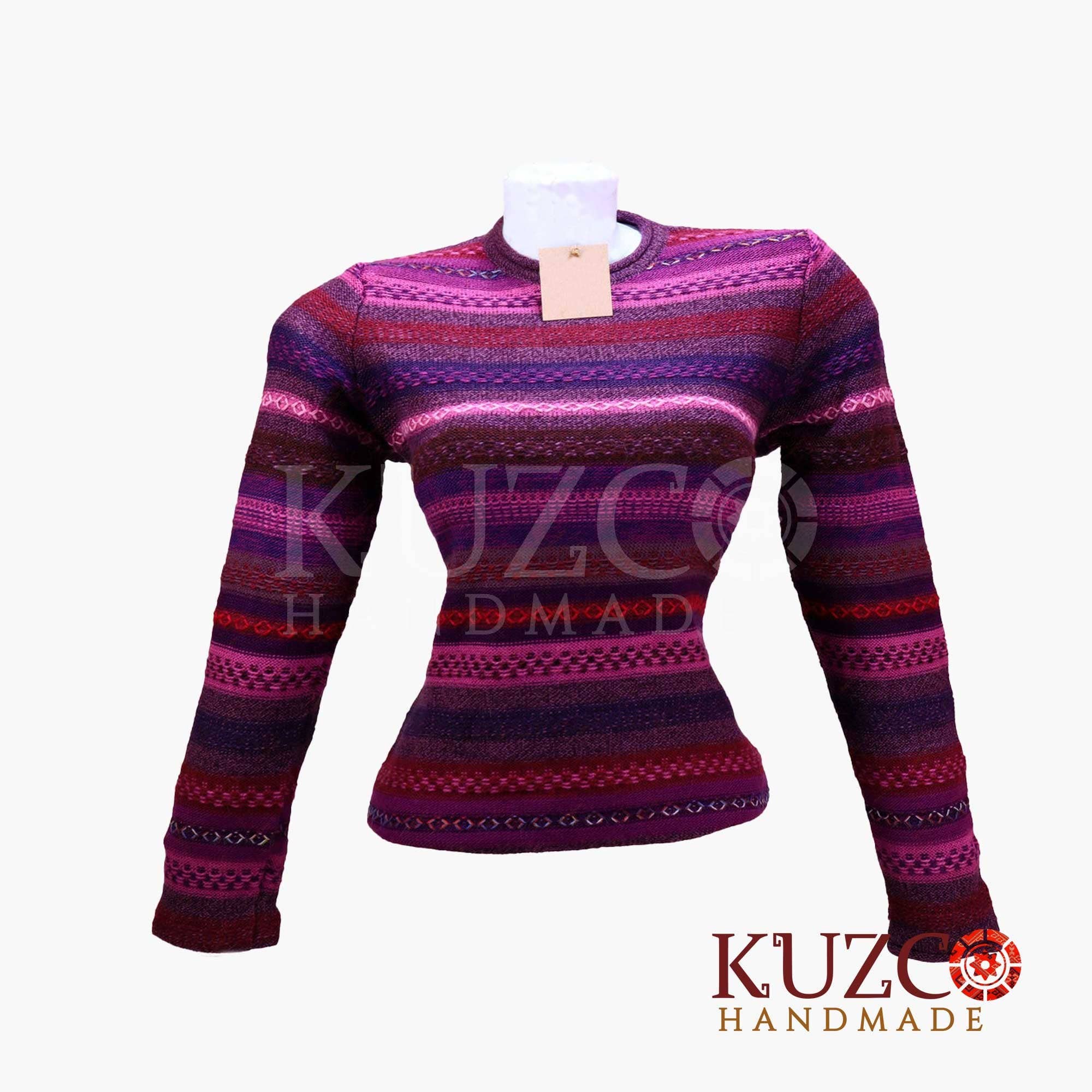KuzcoHandmade – Großhandel Strickpullover – Damen – Rustikaler, weicher, warmer, bunter peruanischer Alpakawolle8