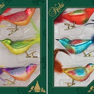 The Gerson Companies - Wholesale Ornament Set - Krebs Colorful 6 1/2" Clip-On Bird Assortment0