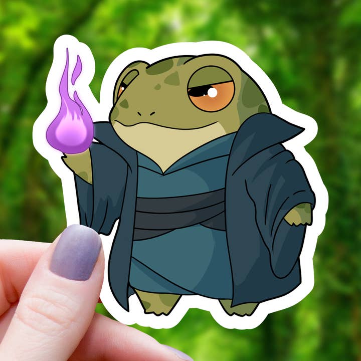 Dark Wizard Fireball Frog Sticker - 3" voor wholesale door Mimic Gaming Co