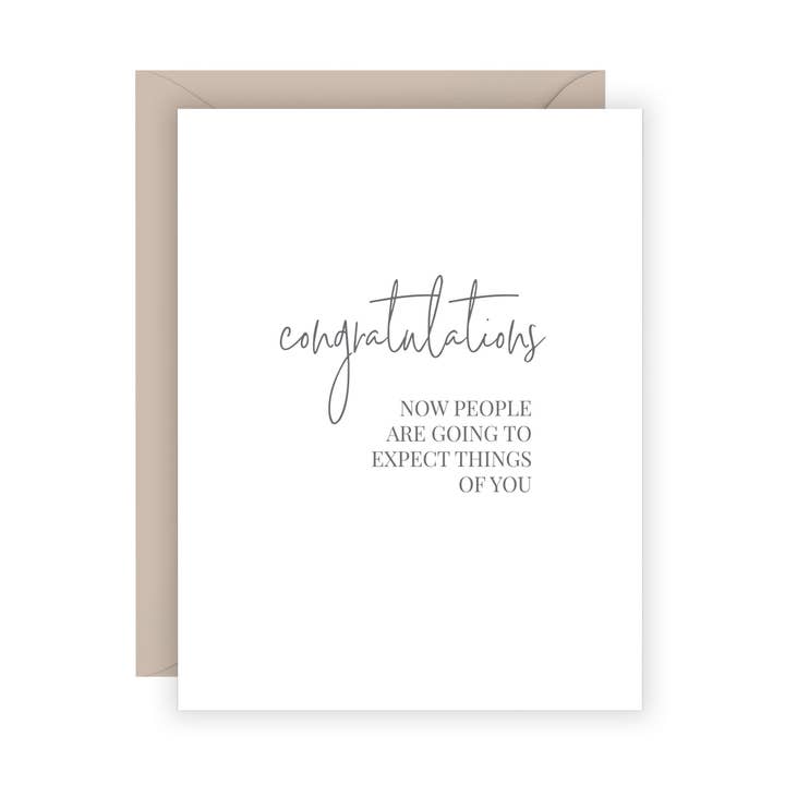 Carte Attendez Choses pour la vente par Carina Paper Co.