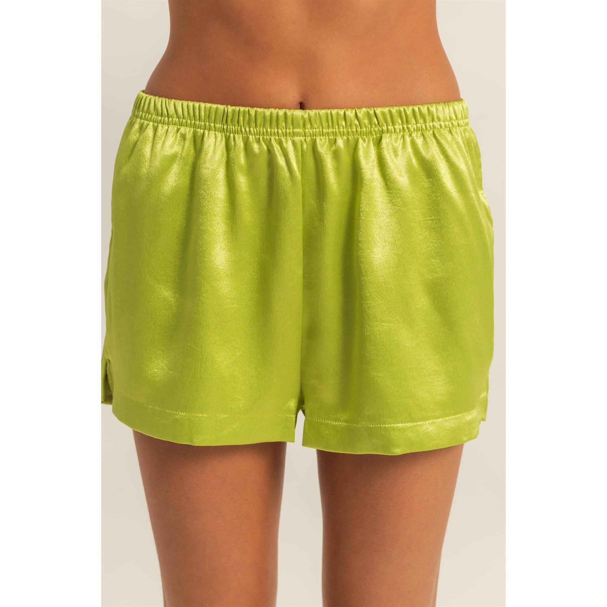 HYFVE - Wholesale Shorts - Women's - Satin Elastic Waist Shorts With Side Slit19