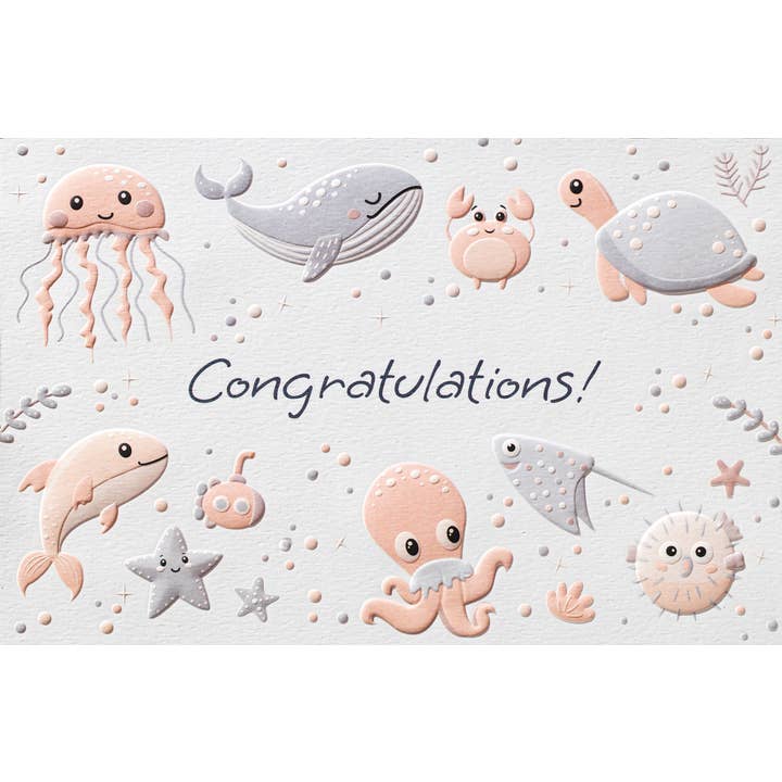 Sea Creatures Collage (BY) - Deluxe for wholesale by Pumpernickel Press